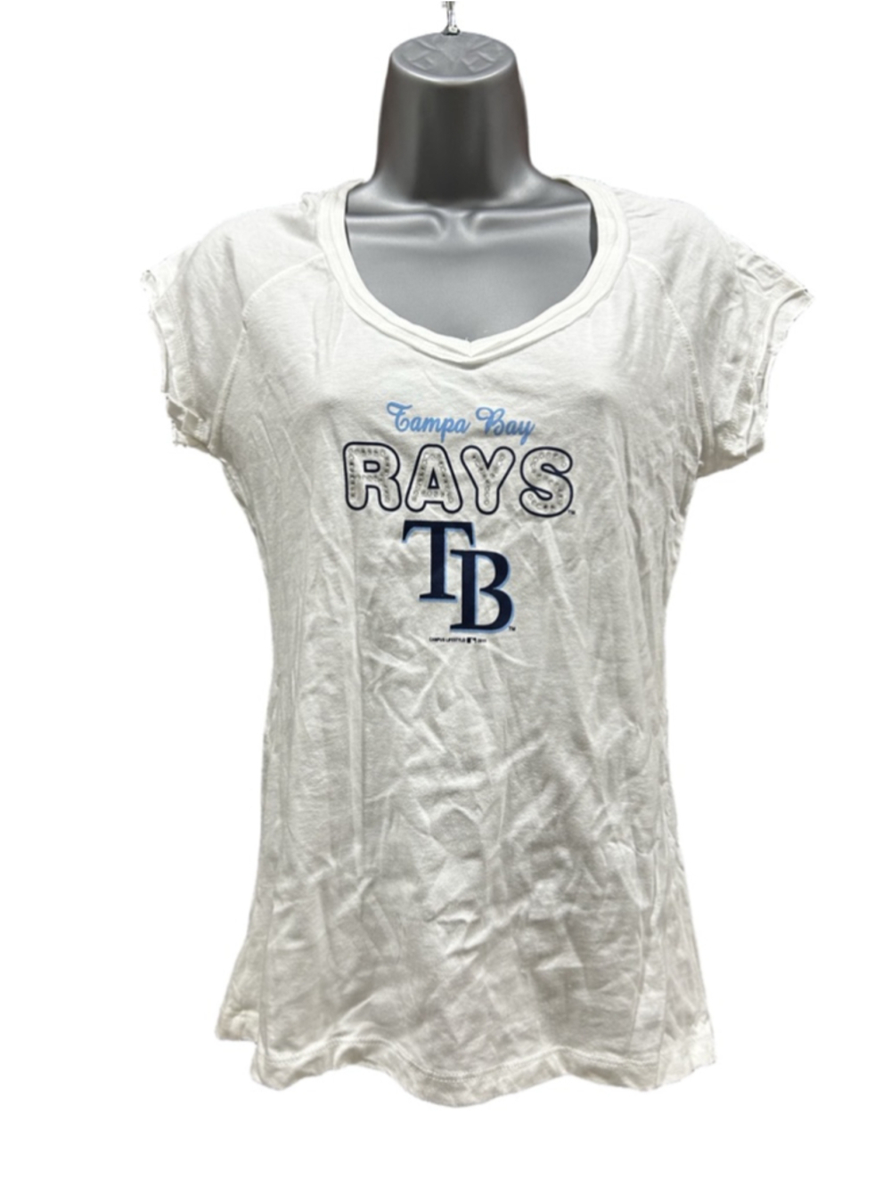 NWT MLB Genuine Merchandise Tampa Bay Rays women’s V-neck tee size large